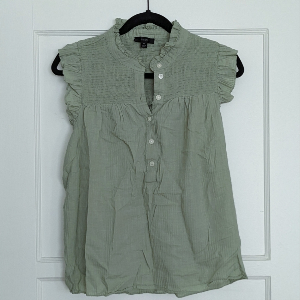 J. Crew Minty sleeveless blouse